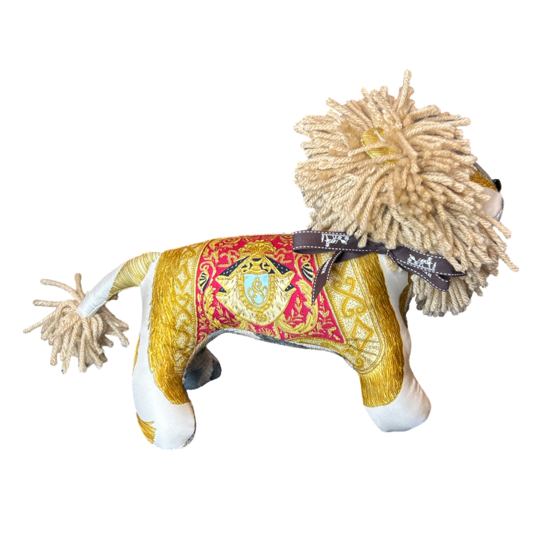 Poste et Cavalerie Vintage Silk Scarf Courageous Lion