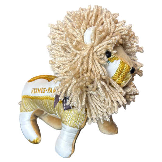 Poste et Cavalerie Vintage Silk Scarf Courageous Lion
