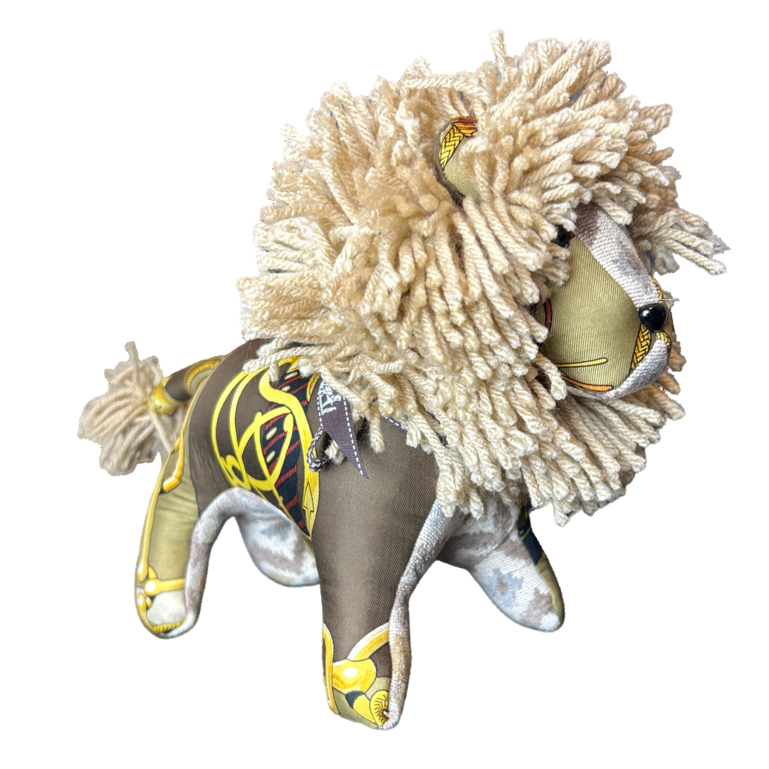 Cliquetis Vintage Silk Scarf Courageous Lion