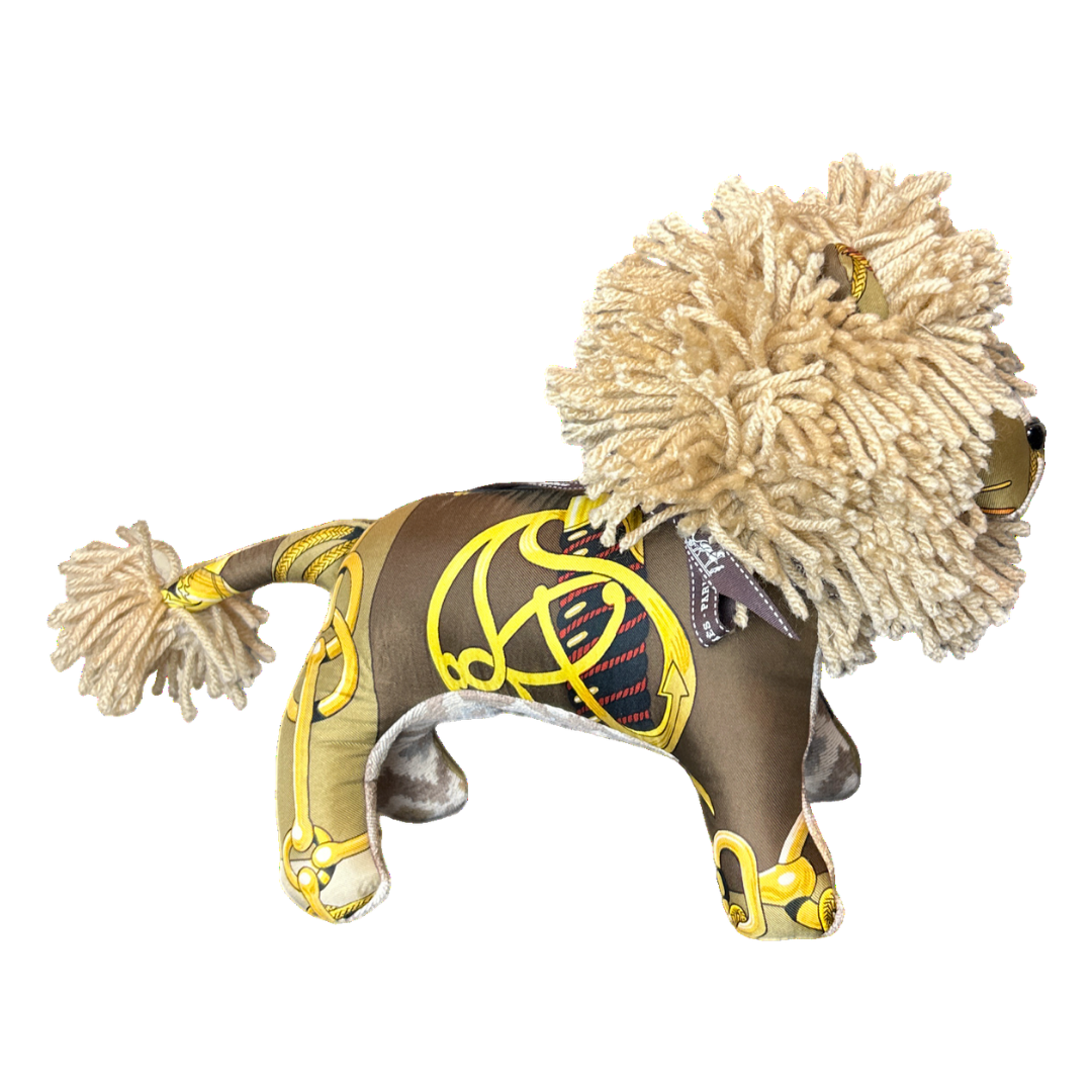 Cliquetis Vintage Silk Scarf Courageous Lion