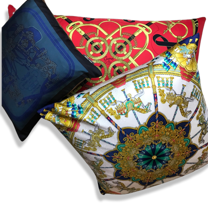 Luna Park Vintage Silk Scarf Pillows 24"