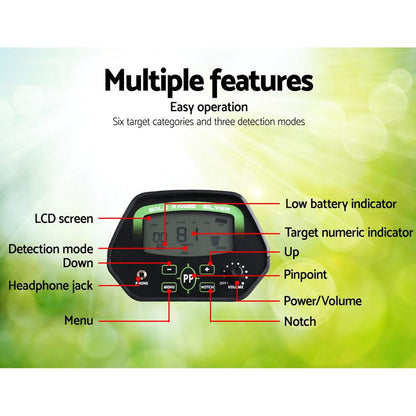 Metal Detector 220MM Deep Sensitive Waterproof Pinpointer Treasure