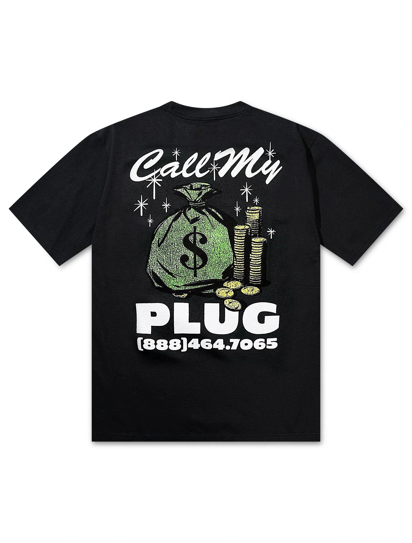Market Studios Call My Plug Tee - Washed Black
