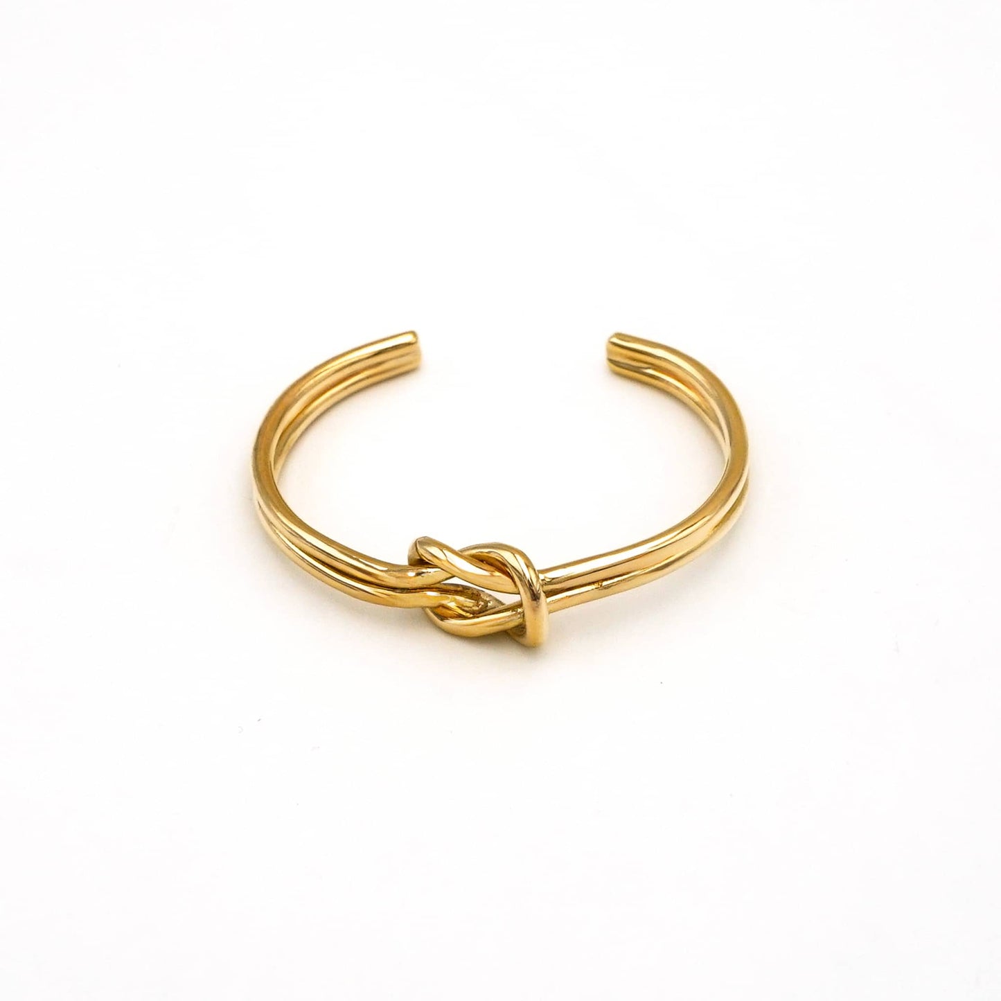 Lovers Knot Brass Cuff Bracelet | Mapenzi