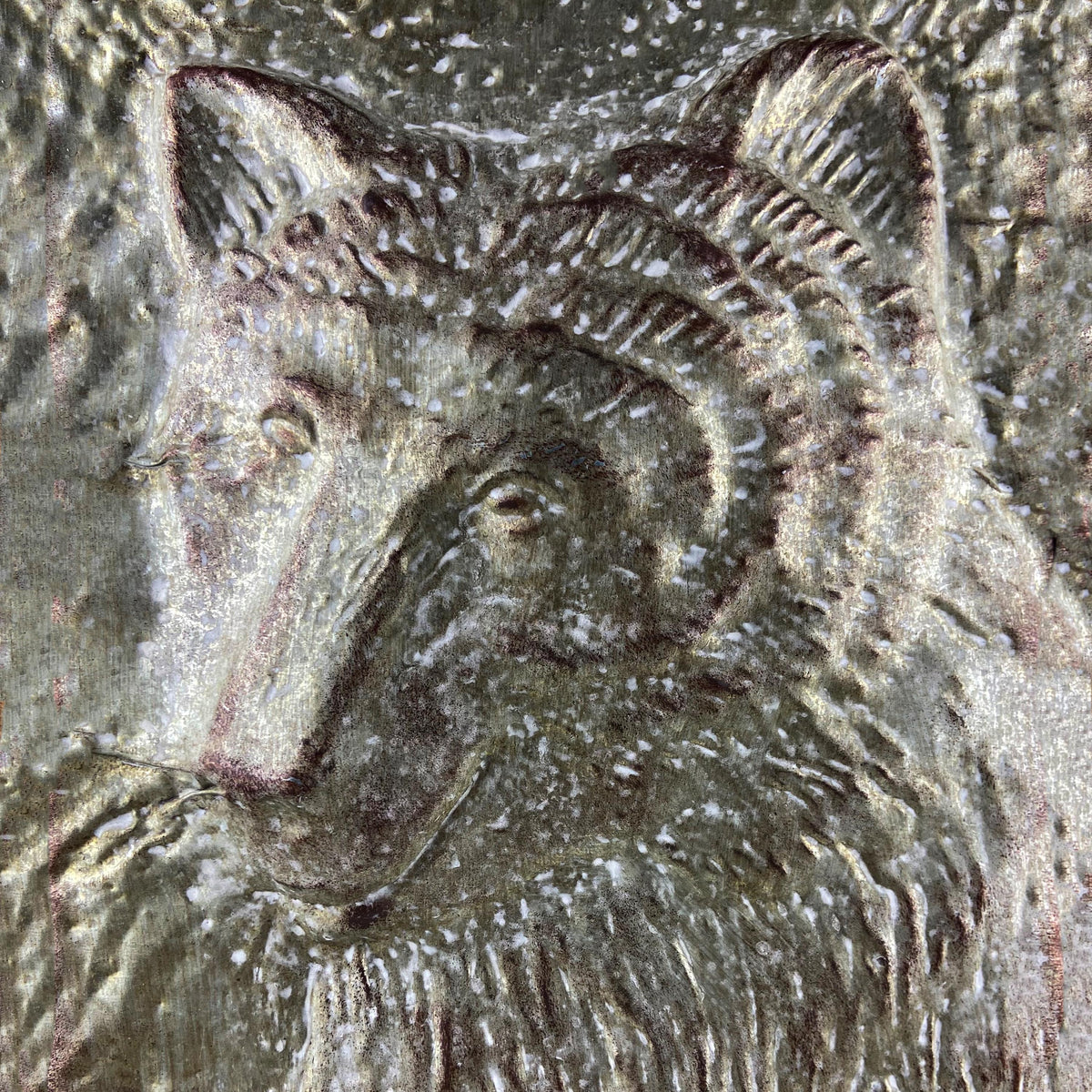 Large Hand Pounded Metal Bear Wall Art. Rustic Animal Relief for Cabin or Kids Room. Gift For Dad Hunter Animal Lover. Whimsical Bear Portrait.