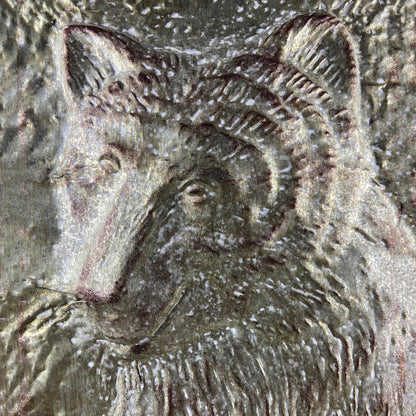Large Hand Pounded Metal Bear Wall Art. Rustic Animal Relief for Cabin or Kids Room. Gift For Dad Hunter Animal Lover. Whimsical Bear Portrait.