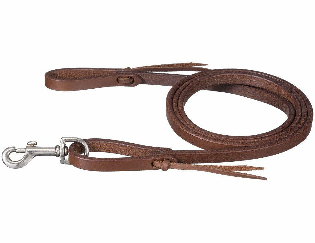 Tough 1 Mini Harness Leather Roping Rein w/Tie End
