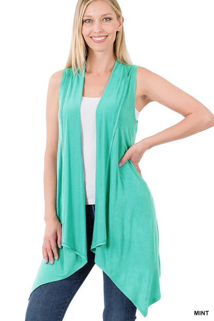 Zenana Flow & Go Lightweight Cardigan Vest – Sleeveless Open Front Layering Essential