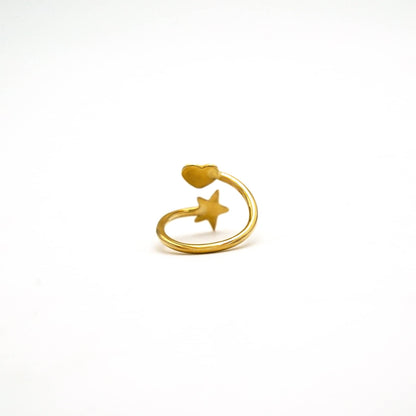 Star and Heart Wrap Ring | Mira