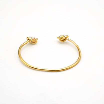 Double Knot Brass Cuff Bracelet | Mji
