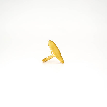 Rounded Shield Statement Ring | Mkia