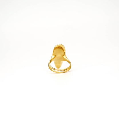 Rounded Shield Statement Ring | Mkia