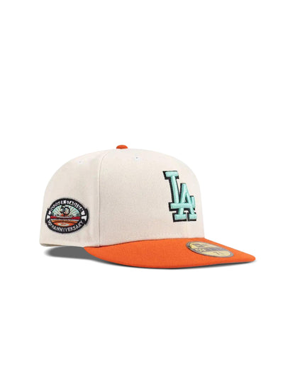 New Era 5950 Dodgers "50Th Anniversary" Patch Hat