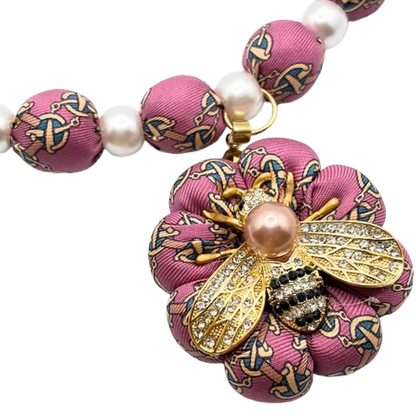 Novelty Print Vintage Silk Necktie Necklace
