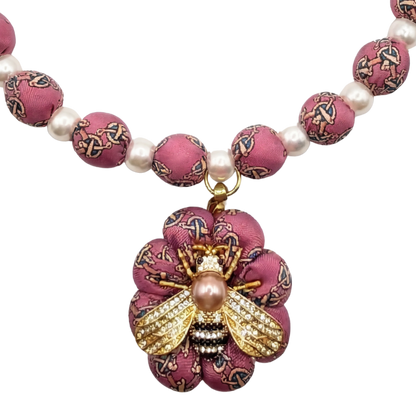 Novelty Print Vintage Silk Necktie Necklace