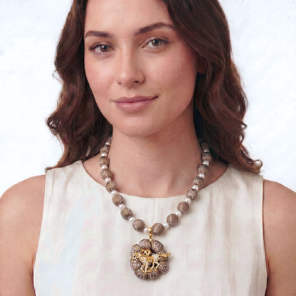 GG Jockey Vintage Silk Necktie Necklace