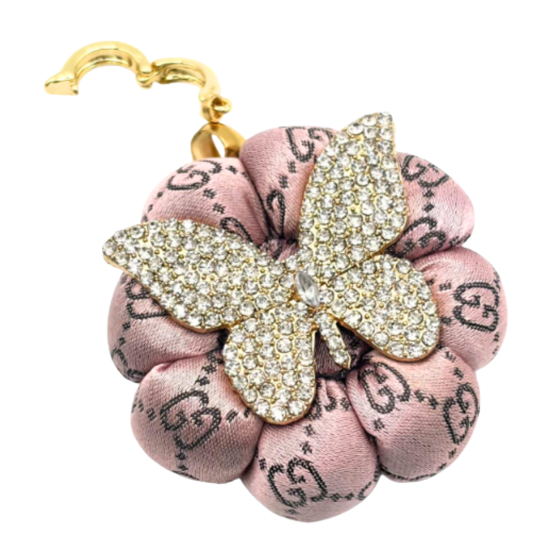 GG Butterfly Vintage Silk Necktie Necklace