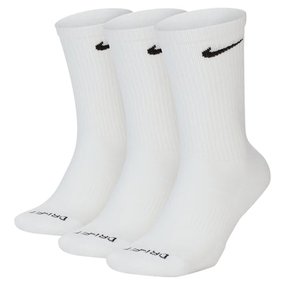 Nike Adult 3-Pack Everyday Plus Cushioned Socks - White