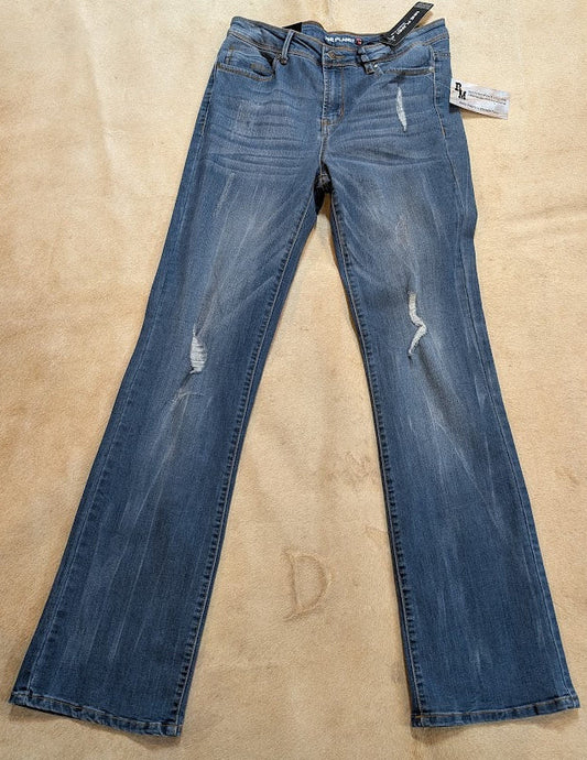 Nine Planet Dark Stone Skinny Jeans – Distressed Stretch Denim