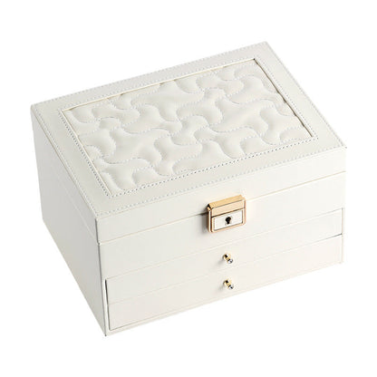 European multi-layer household PU leather jewelry box