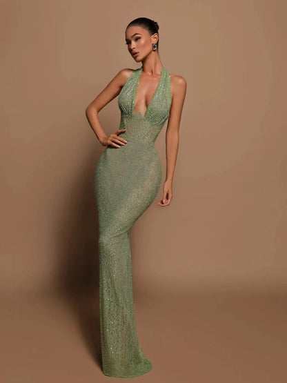 Popular Sexy One Shoulder Sequined Sheath Slim Fit Cocktail Annual Party Party Evening Dress