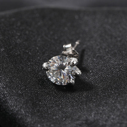S925 silver moissanite dragon claw earrings