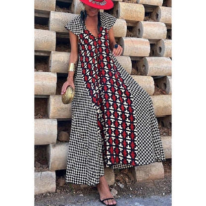 Casual Dress Holiday Women Loose Big Hem Dress for Women