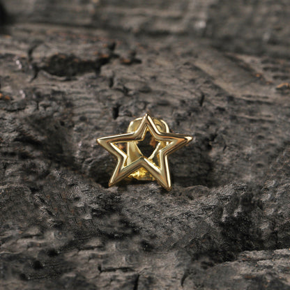 Hip-hop niche design hollow five-pointed star braces