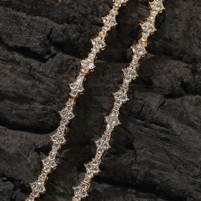 mens gold chain airplane tennis necklace