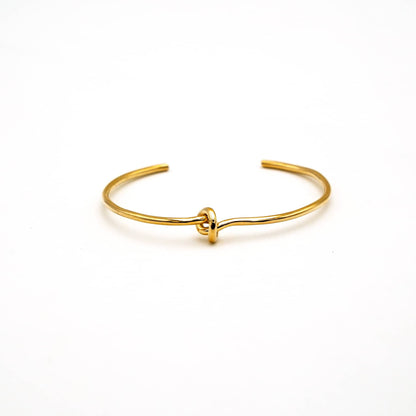 Thin Knot Brass Cuff Bracelet | Tatu