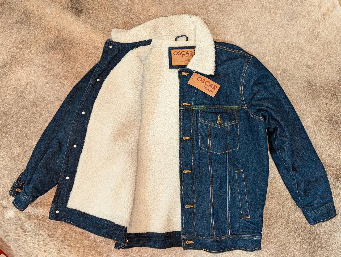 Oscar Jeans Men's Sherpa Lined Denim Jacket