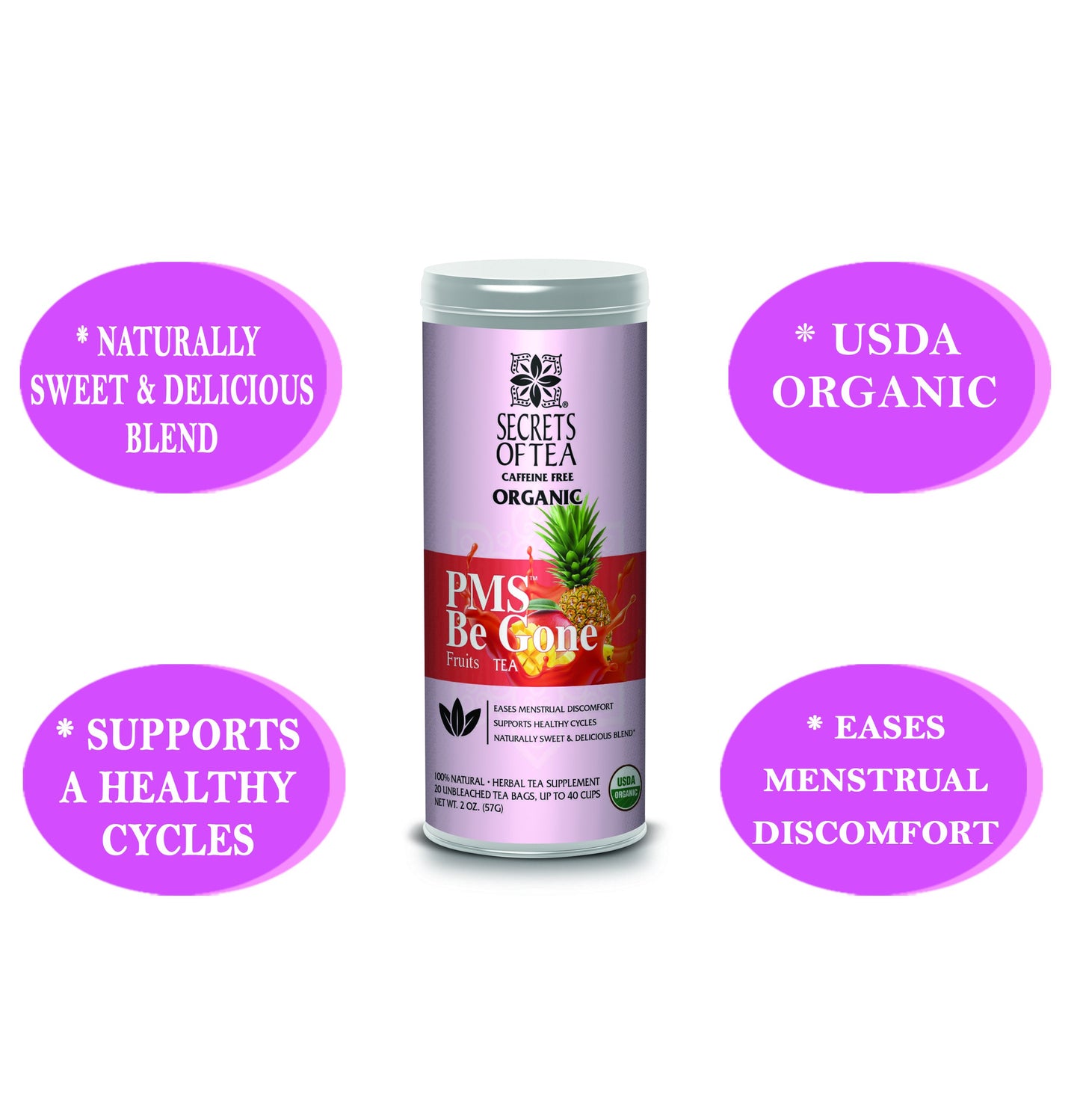 Secrets of Tea PCOS & PMS Herbal Support Tea for Women – Wellness &