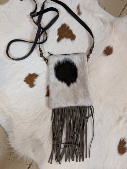 Genuine Leather Crossbody with Fringe – Handmade Western Purse in Three Unique Styles