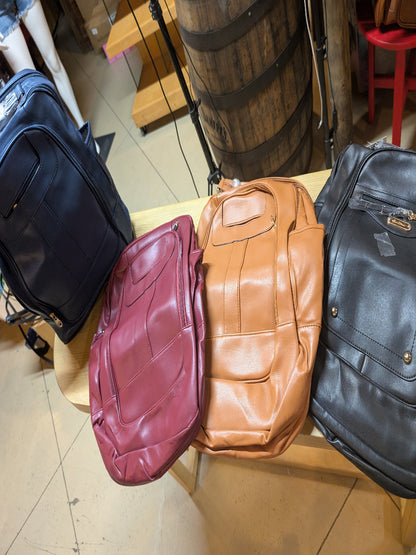 Montana West Frontier Carry-All Backpack – PVC Leather, Water-Resistant, Western Charm