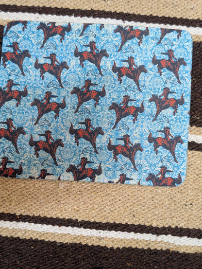 Western Style Square Mouse Pad – Rustic Desk Accessory & Gift Idea