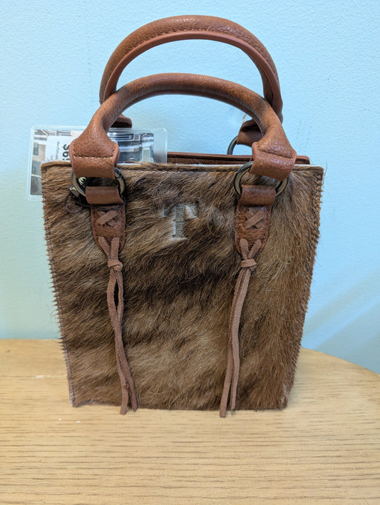 Trinity Ranch Genuine Hair-On Cowhide Tote by Montana West