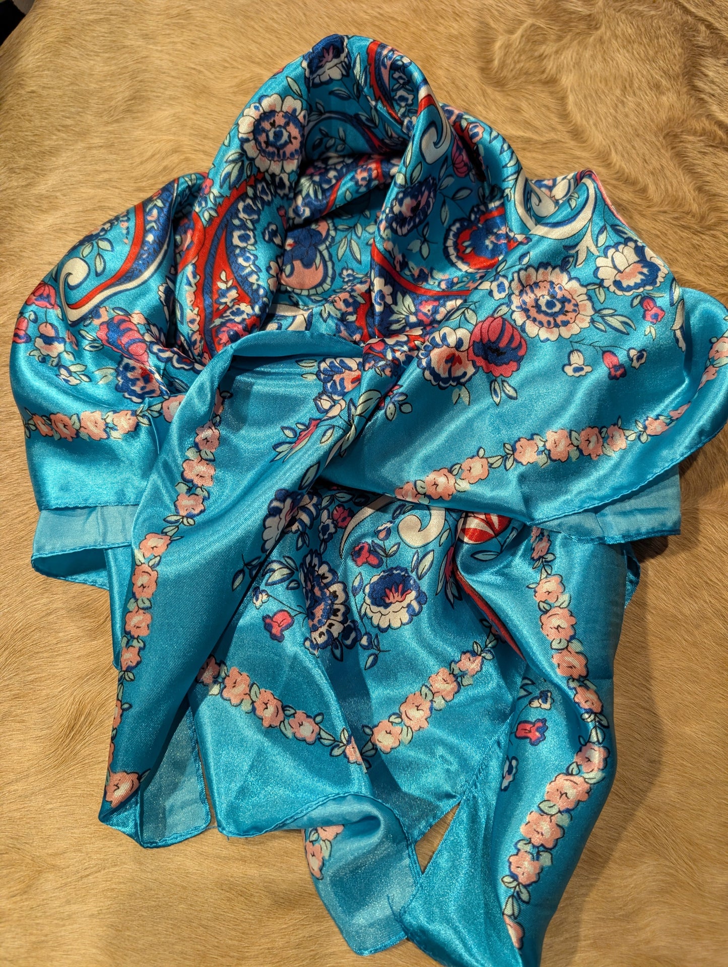 Western Wild Rag – 35" Soft Polyester Scarf for Rodeo & Weekend Style