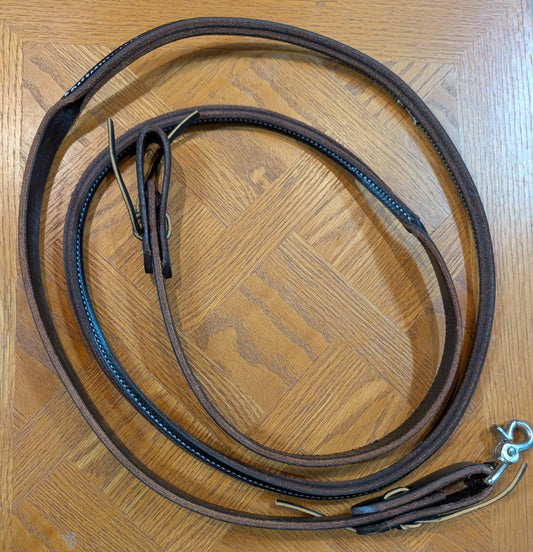 Rolled and Sewn Harness Leather Roping Rein