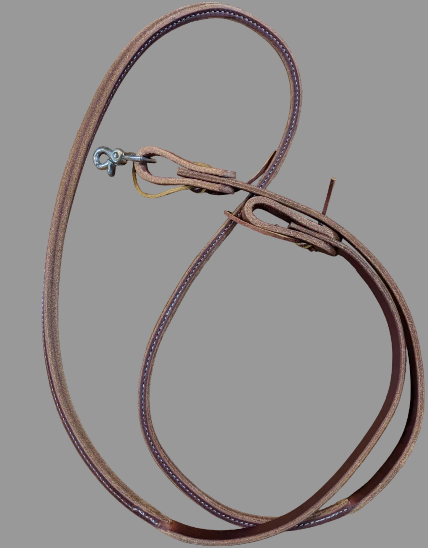 Rolled and Sewn Harness Leather Roping Rein