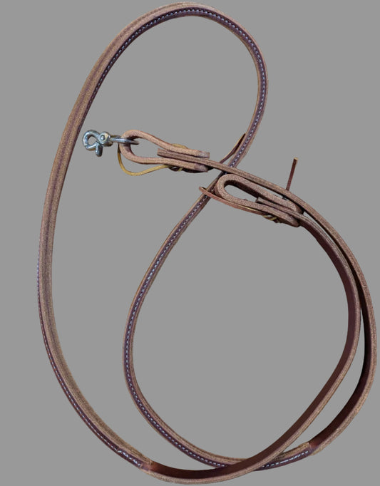 Rolled and Sewn Harness Leather Roping Rein