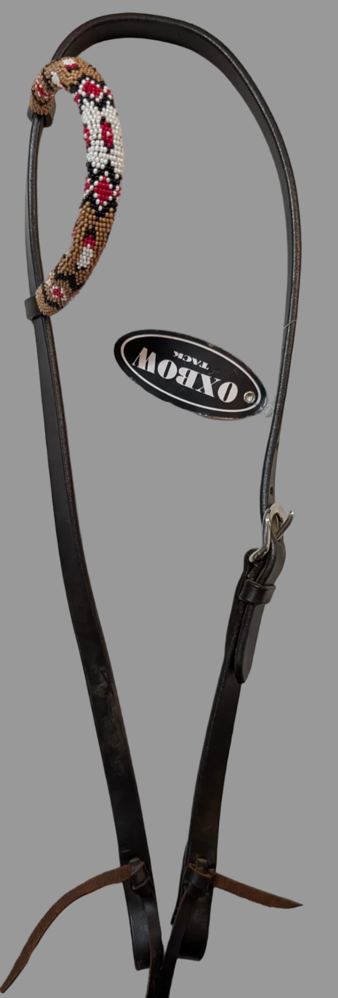 Oxbow One Ear Beaded Leather Headstall – Final Clearance