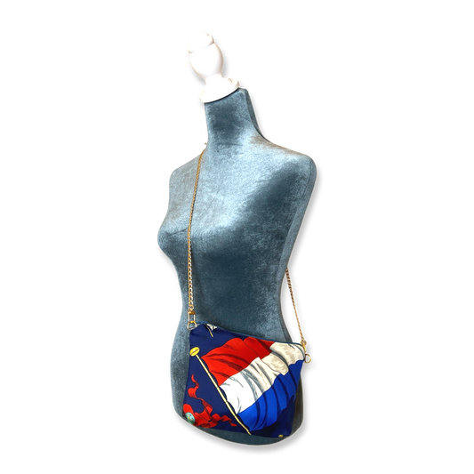 Pavois Vintage Silk Scarf Crossbody Bag