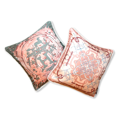 Peinture Fraiche Vintage Silk Scarf Pillow 17"