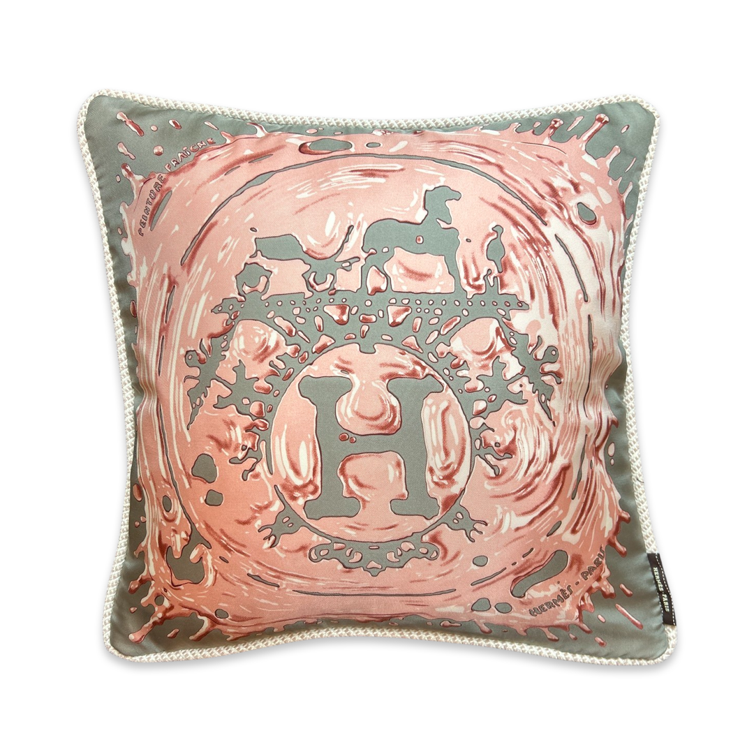 Peinture Fraiche Vintage Silk Scarf Pillow 17"