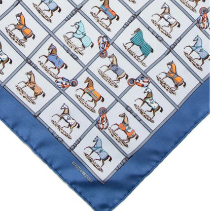Petites Chevaux Vintage Silk Scarf Pillow 17"