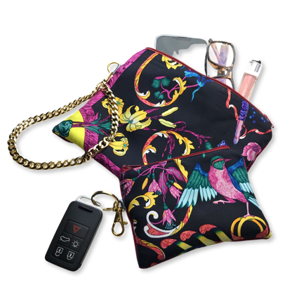 Pierres d'Orient et Occidental Vintage Scarf Coffee Run Keychain Bag