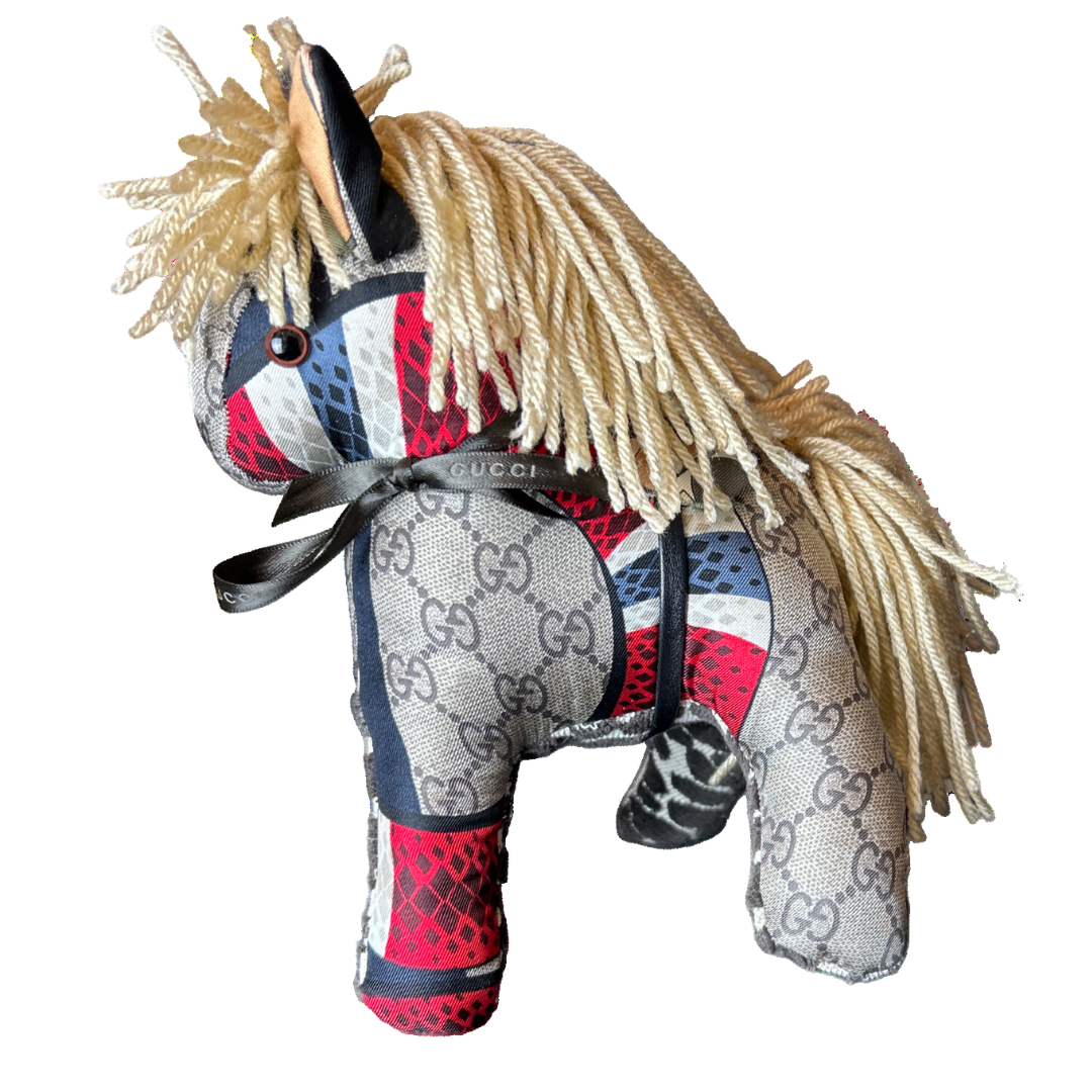 GG Vintage Silk Scarf Noble Pony