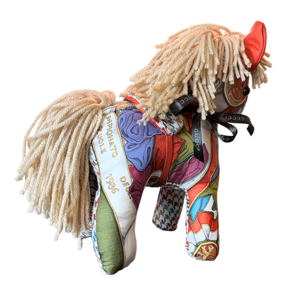 Horse Ribbons Vintage Silk Scarf Noble Pony