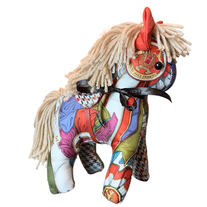 Horse Ribbons Vintage Silk Scarf Noble Pony