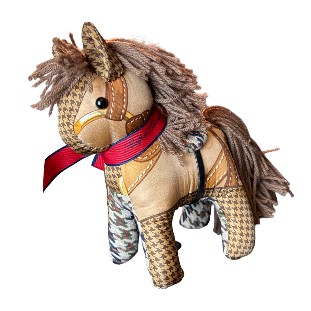 Houndstooth Harness Vintage Silk Scarf Noble Pony